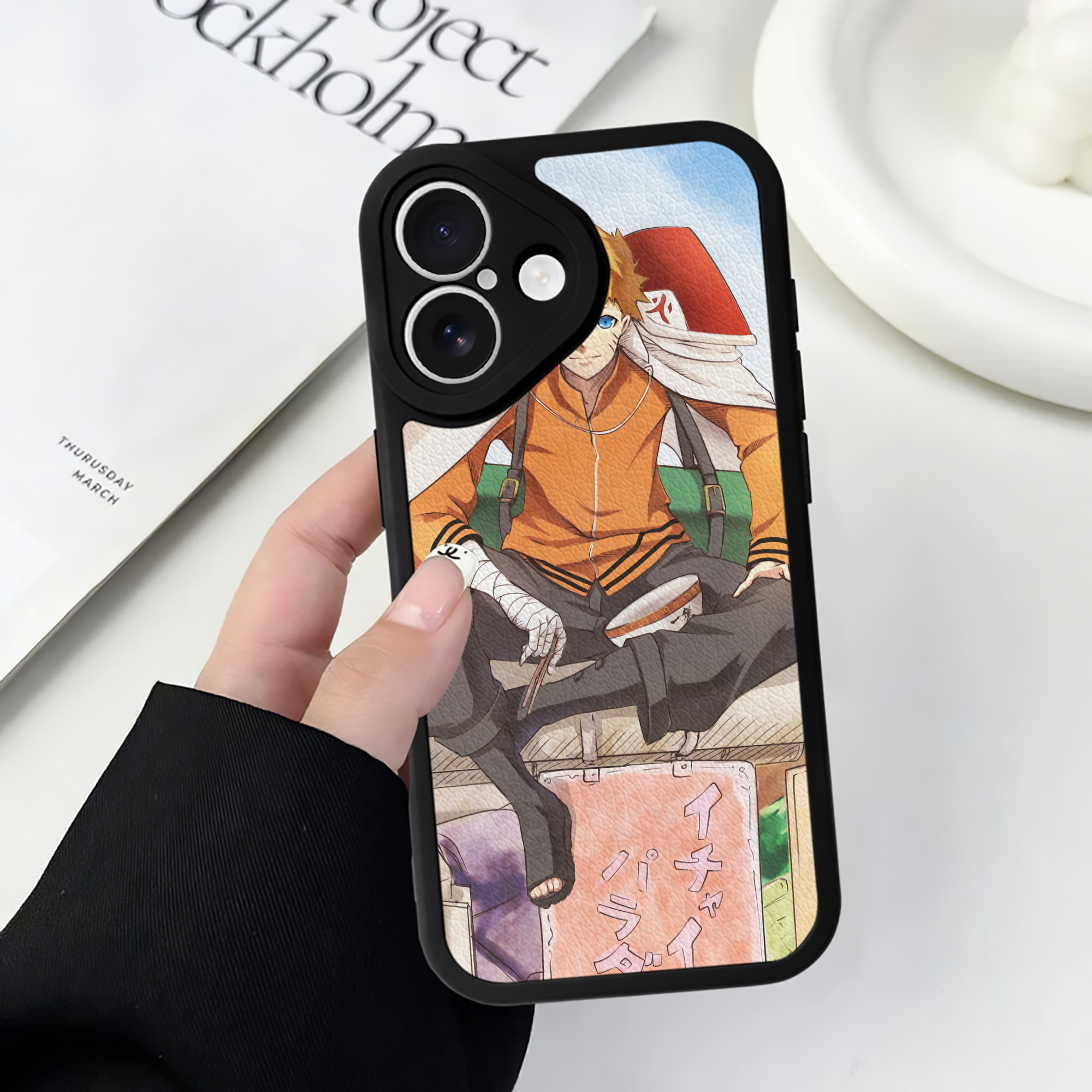 （画像用） NARUTO -ナルト- NARUTO -ナルト- 疾風伝 【iPhone 16シリーズ対応】シリコンスマホケース（レザー調） 材質：シリコン